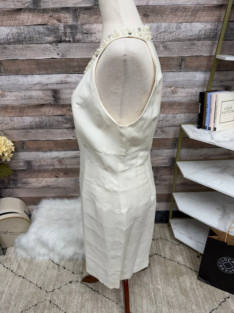 Jessica Howard white with pearl neckline
