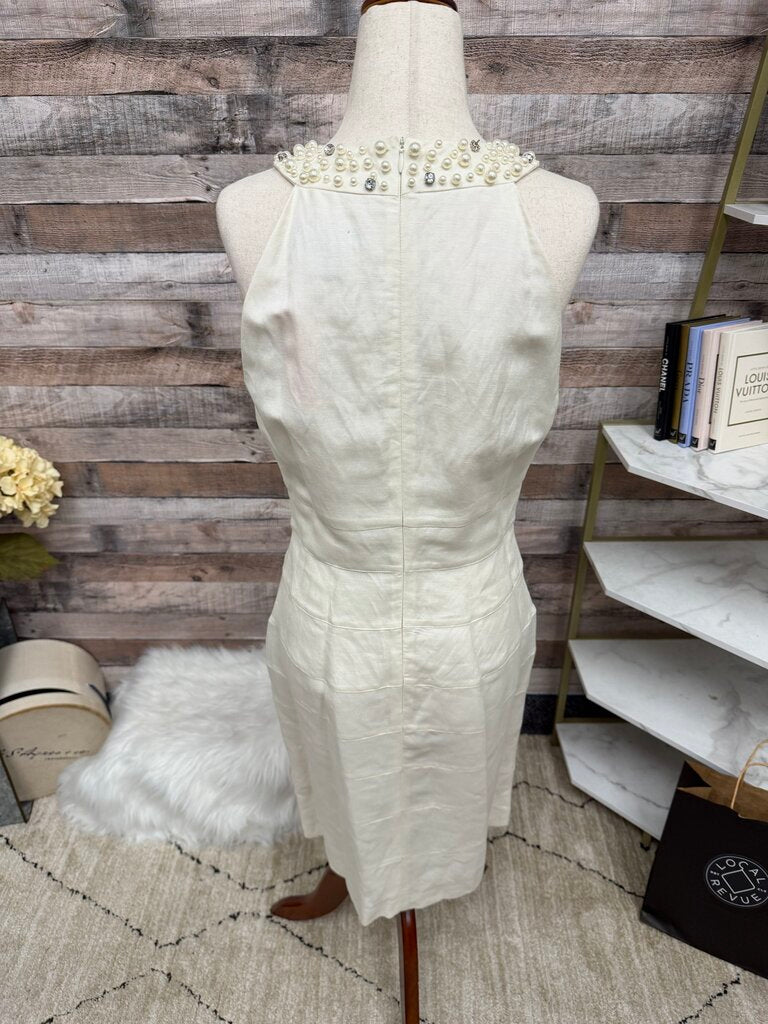 Jessica Howard white with pearl neckline