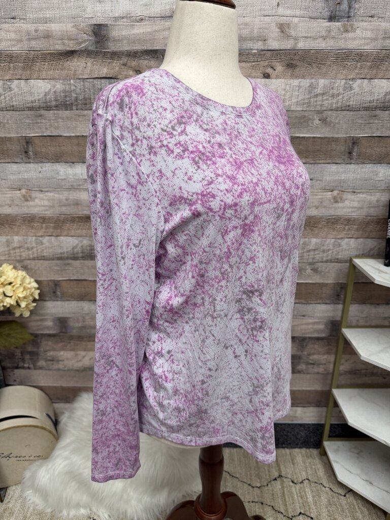 Lululemon pink/gray splatter Love Crew long sleeve top