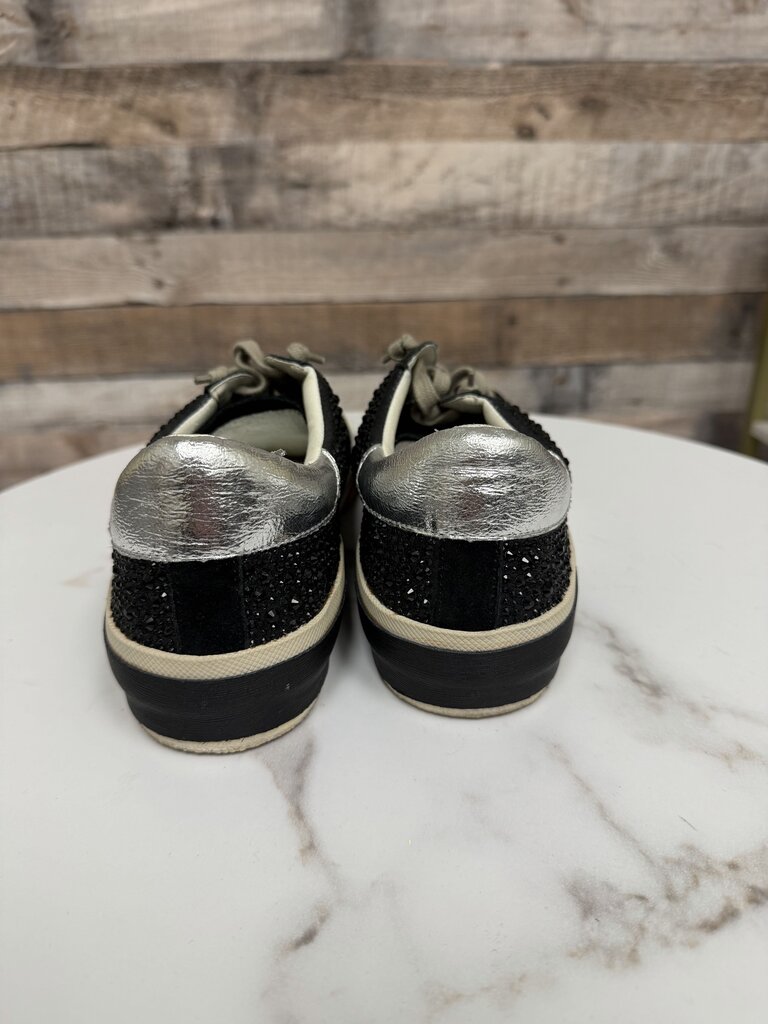 Dolce Vita black suede and glitter sneaker