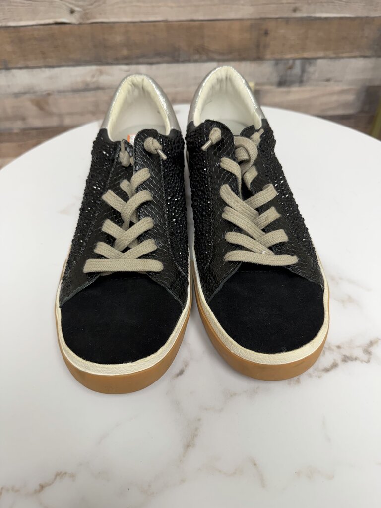 Dolce Vita black suede and glitter sneaker