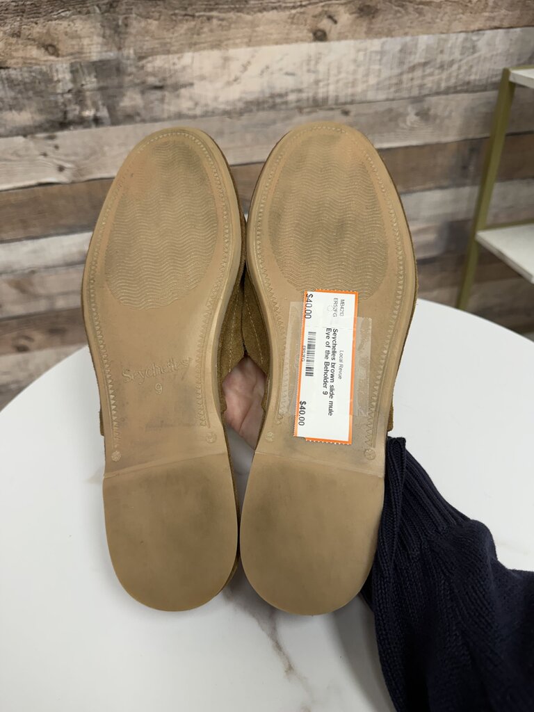 Seychelles brown slide mule Eye of the Beholder