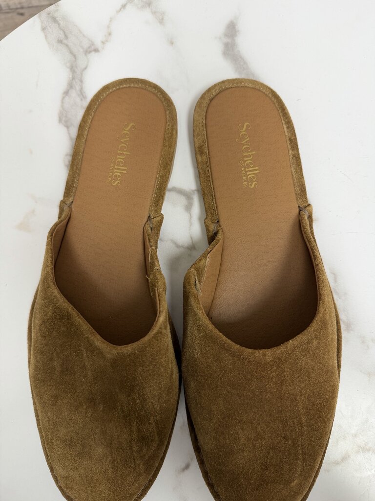 Seychelles brown slide mule Eye of the Beholder