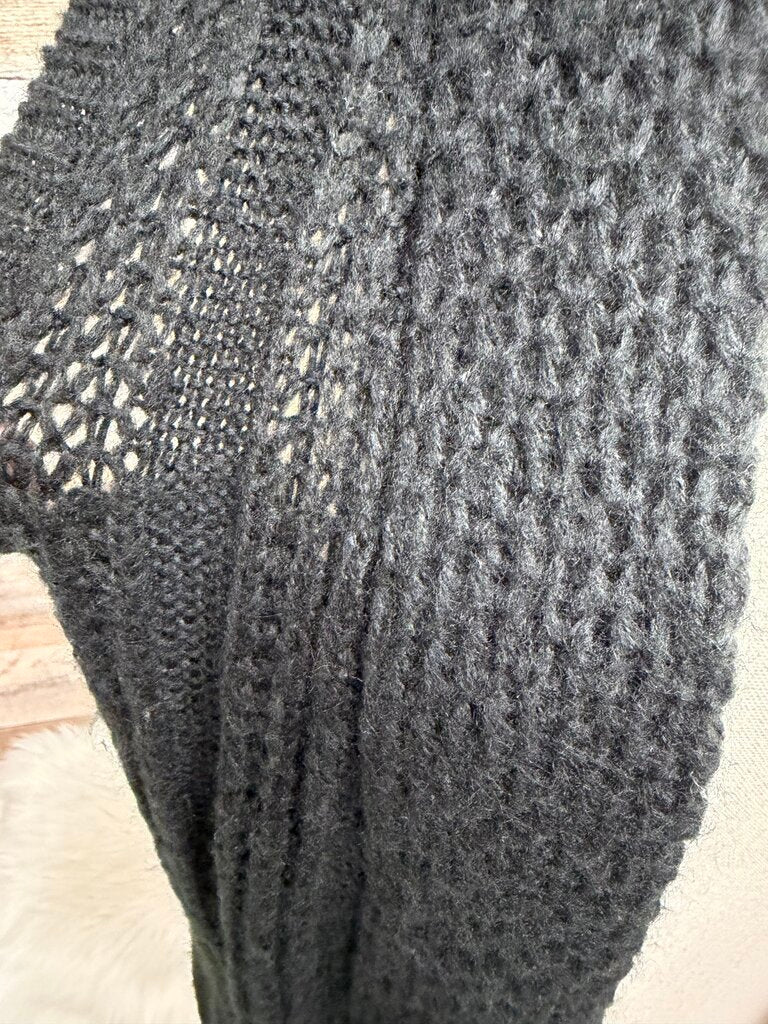 Chicos black sleeveless open front cardigan Chico's Black L women CARDIGANS