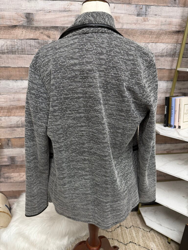 Rafaella Studio knit cardigan jacket with zip pockets Rafaella Black/White L women CARDIGANS