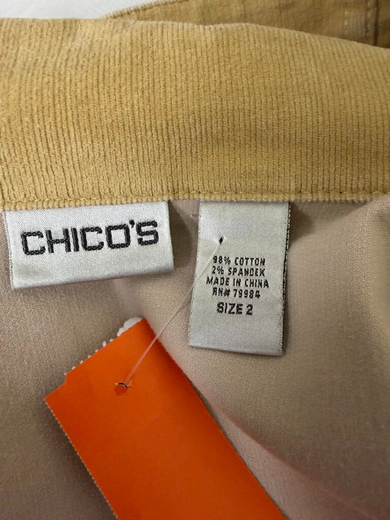 Chicos tan/camel corduroy jacket