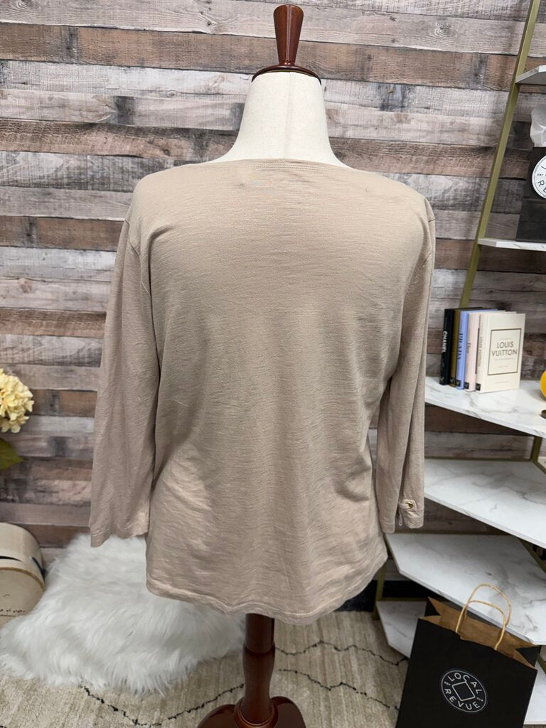 Zenergy by Chicos gold sparkle 3/4 sleeve tee