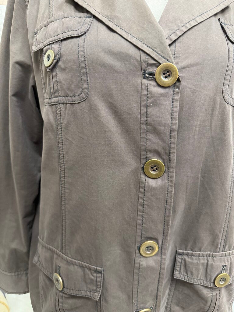 Chicos brown button up jacket