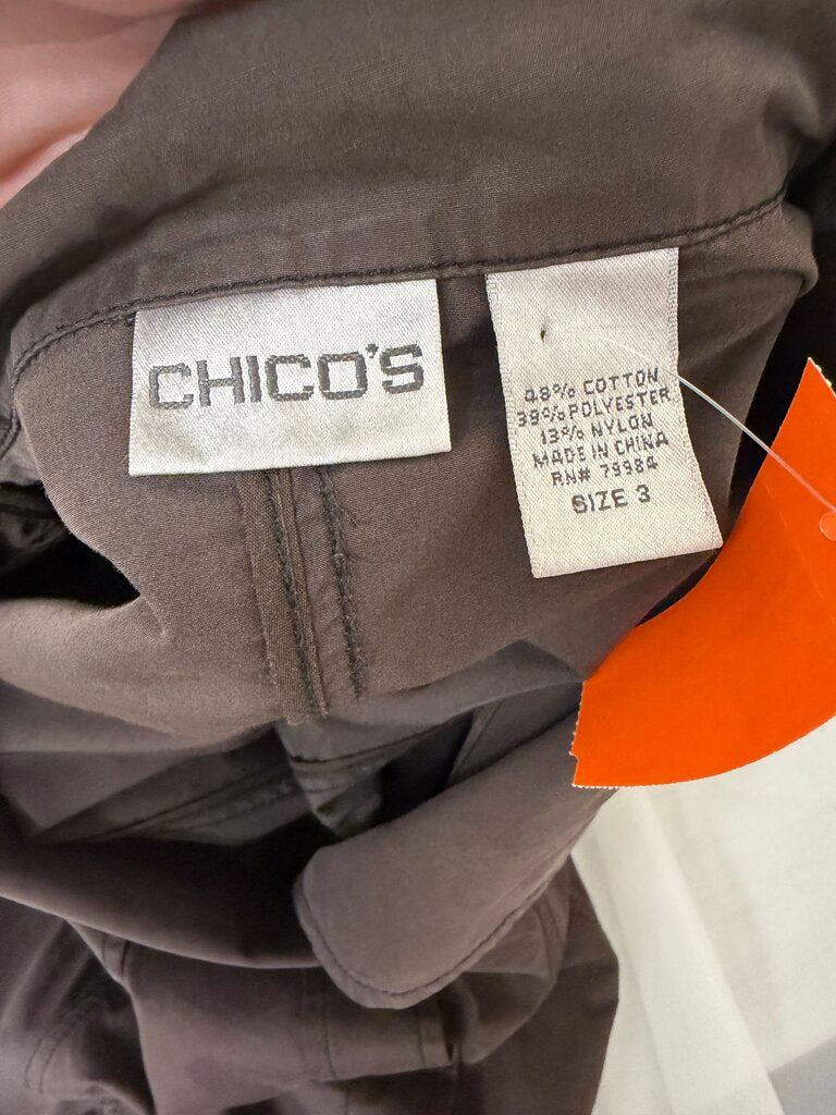 Chicos brown button up jacket