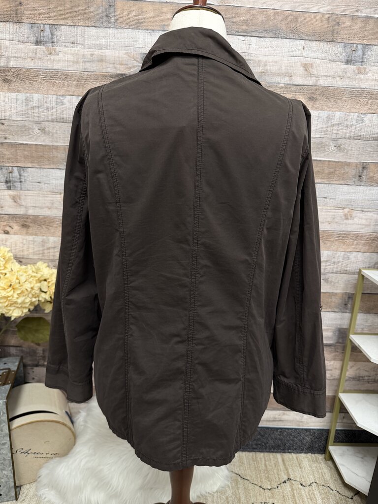 Chicos brown button up jacket