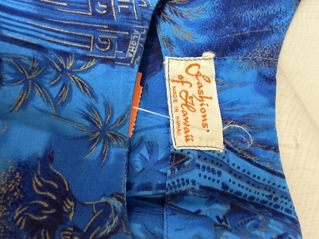 Fashions of Hawaii Blue Sheath Sleeveless Fashions of Hawaii Blue NS/Small women DRESSES