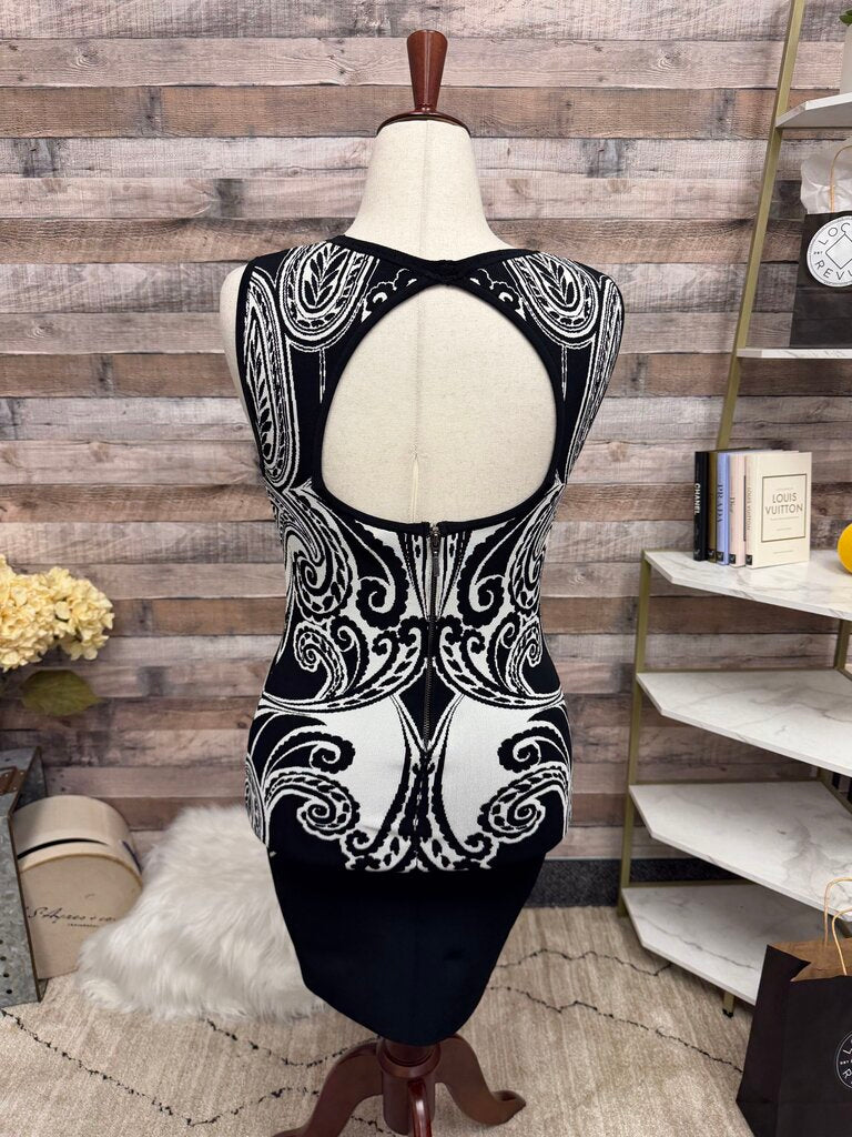 Guess LA Black & White Bodycon Dress