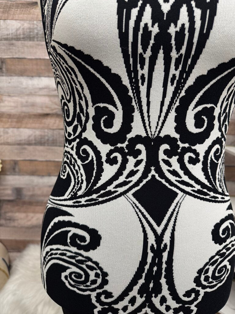 Guess LA Black & White Bodycon Dress