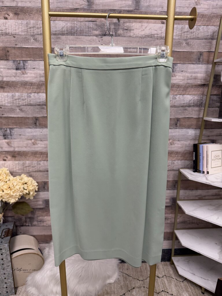 Positive Attitude sage green polyester skirt set