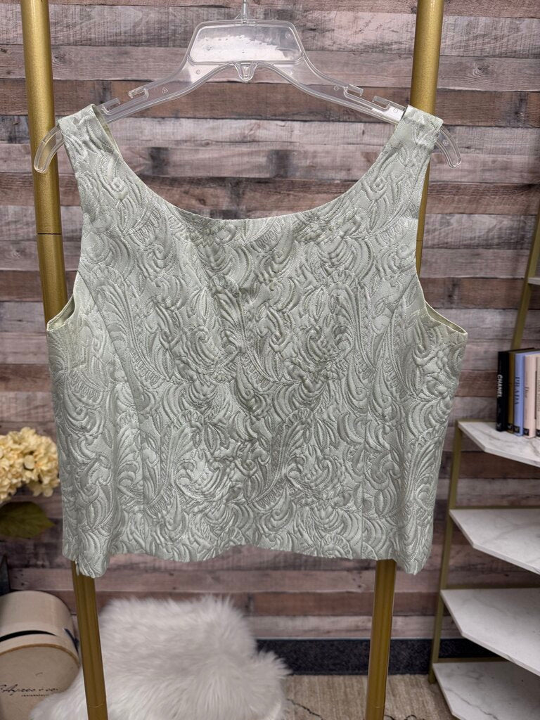 Positive Attitude sage green polyester skirt set