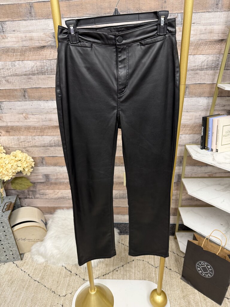 Ann Taylor black faux leather
