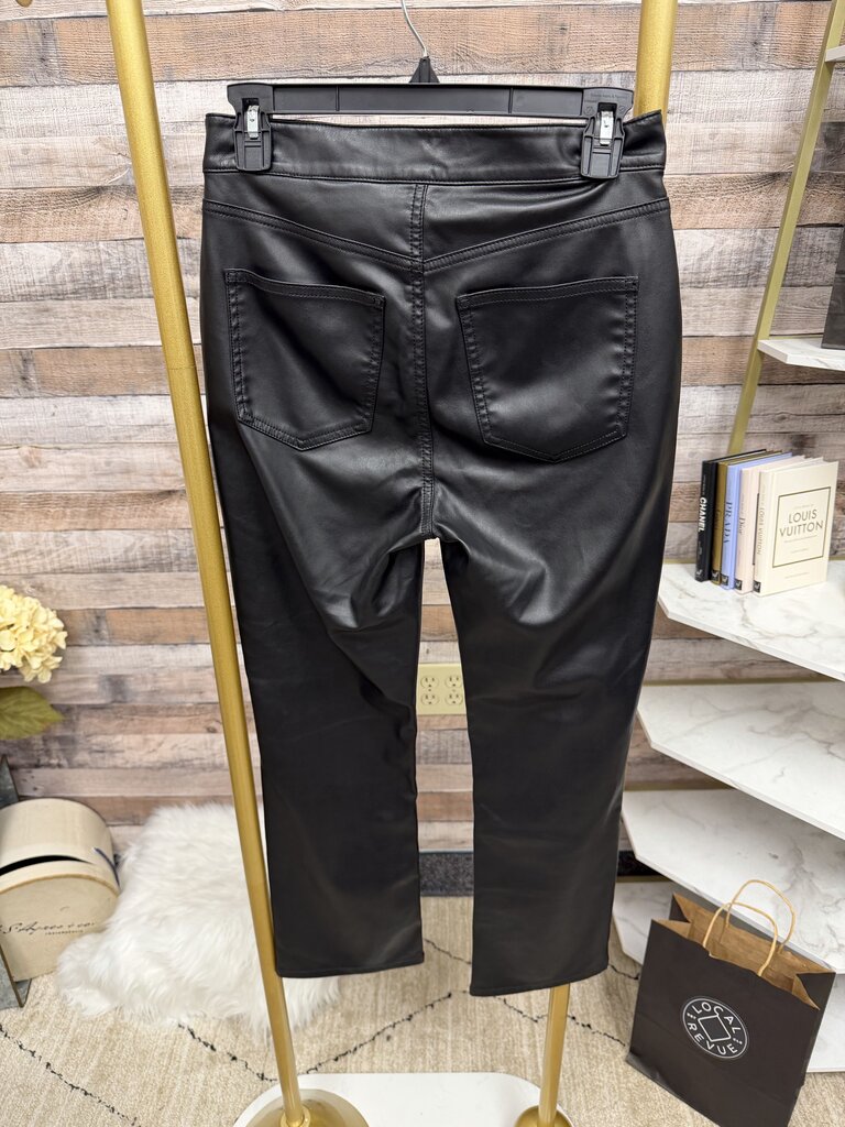 Ann Taylor black faux leather