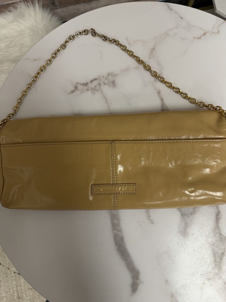 BCBG patent leather clutch