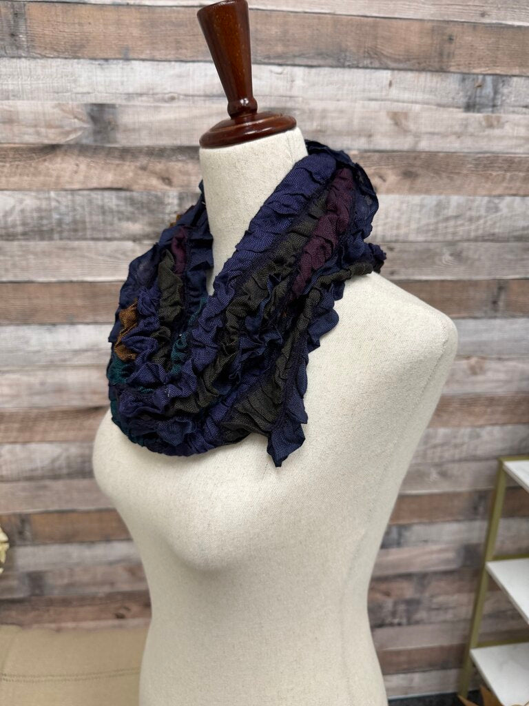 Rising Tide multi color ruched infinity scarf Rising Tide jewel tones OS women ACCESSORIES