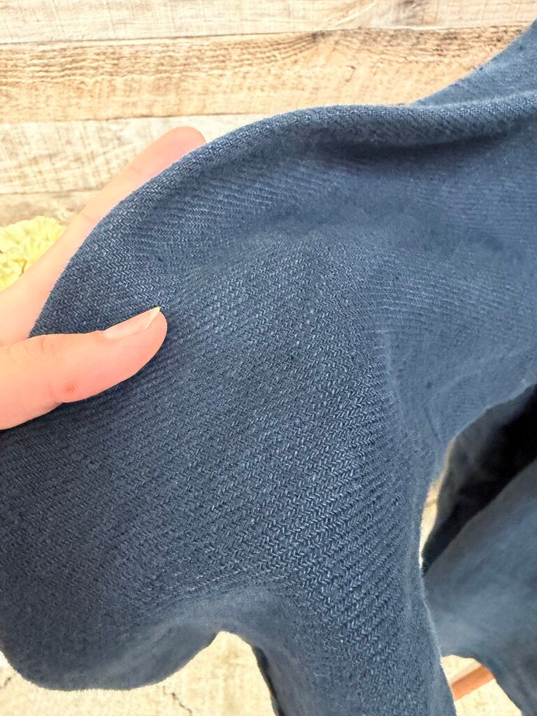 Filosofia blue linen open front cardigan jacket