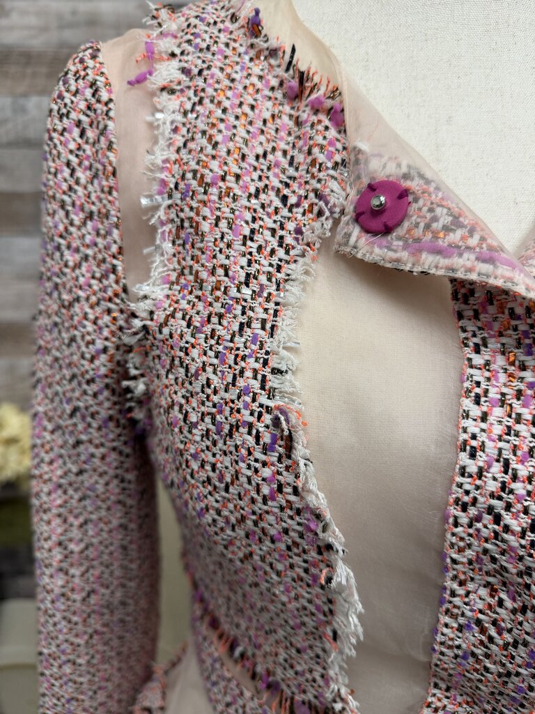 Badgley MIschka Mark + James pink tweed jacket