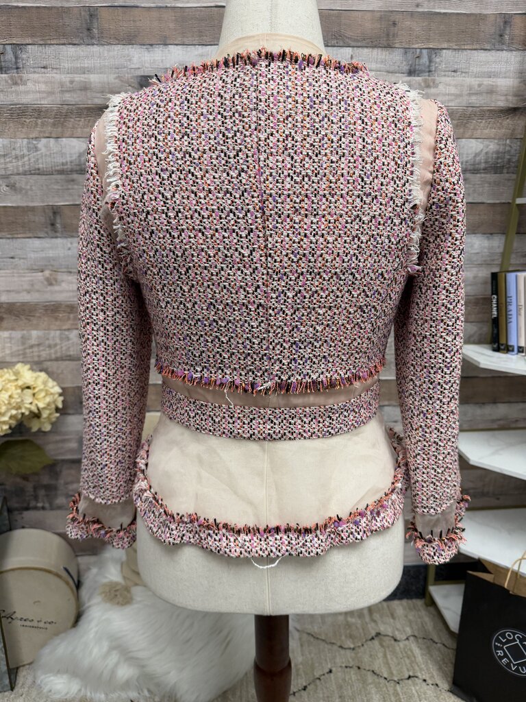 Badgley MIschka Mark + James pink tweed jacket