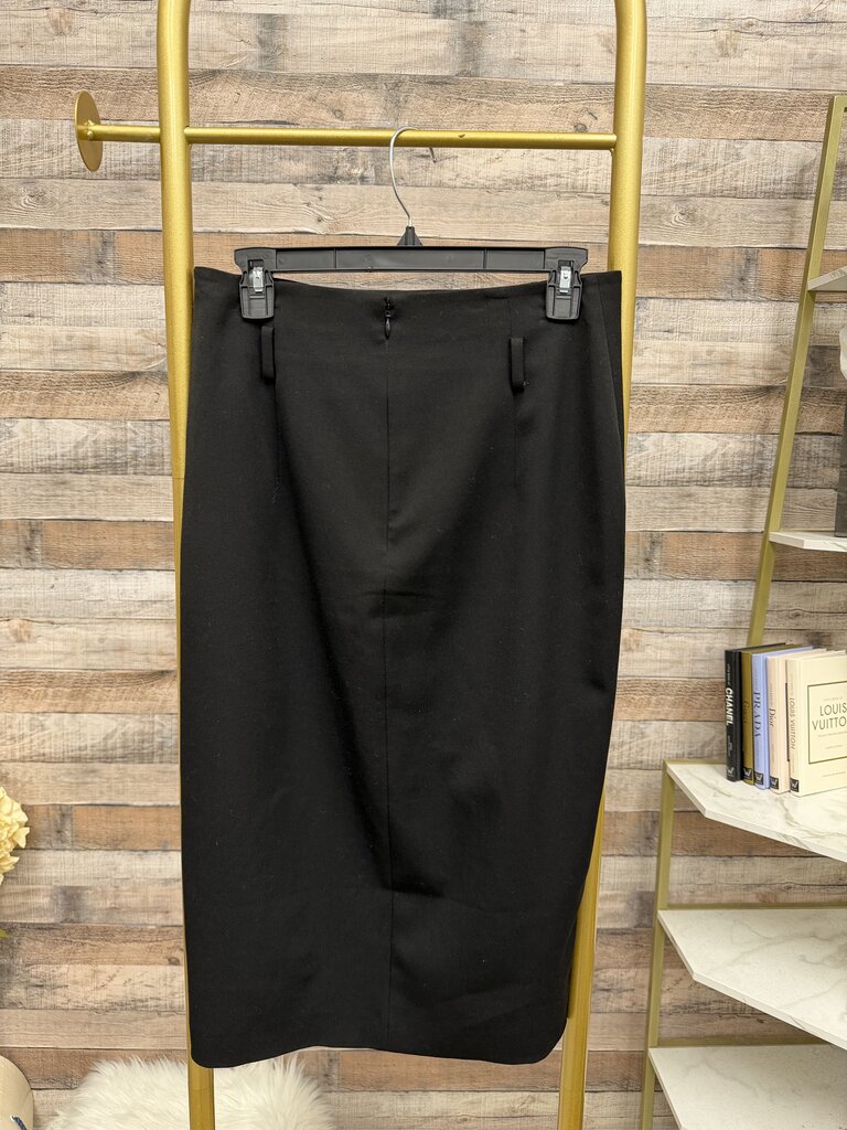 White House Black Market black bottom front wrap style skirt