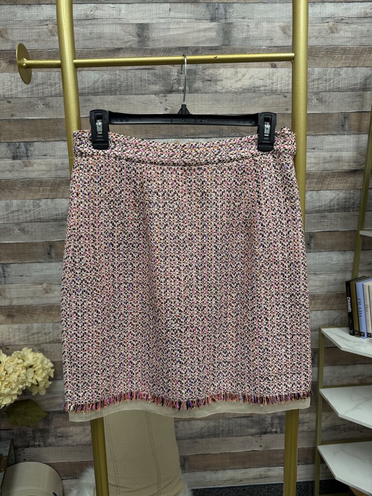 Badgley MIschka Mark + James pink tweed skirt