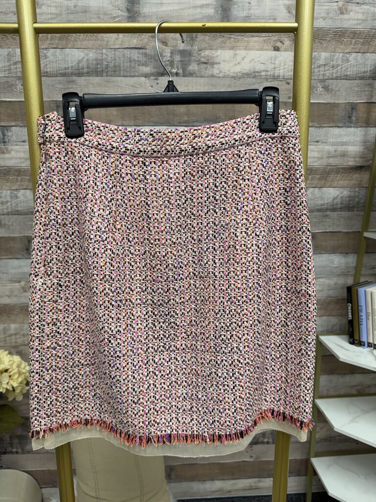 Badgley MIschka Mark + James pink tweed skirt
