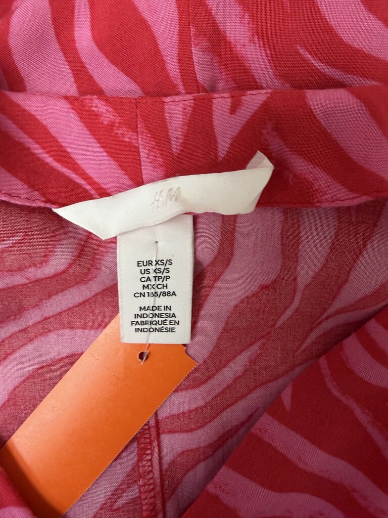 H&M red/pink tunic coverup
