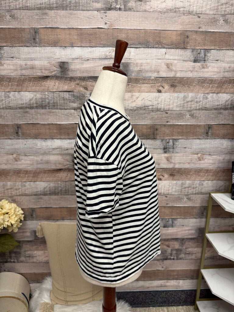 H&M x Coca Cola striped crop tee