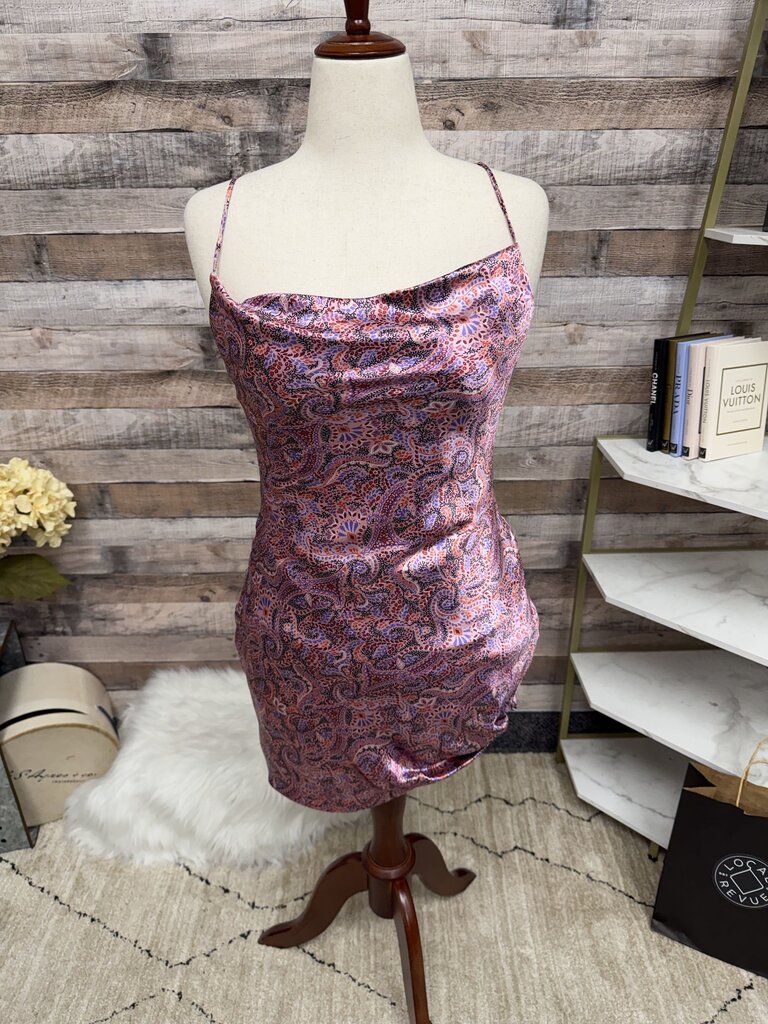 Cinq a Sept pink paisley mini dress NWT