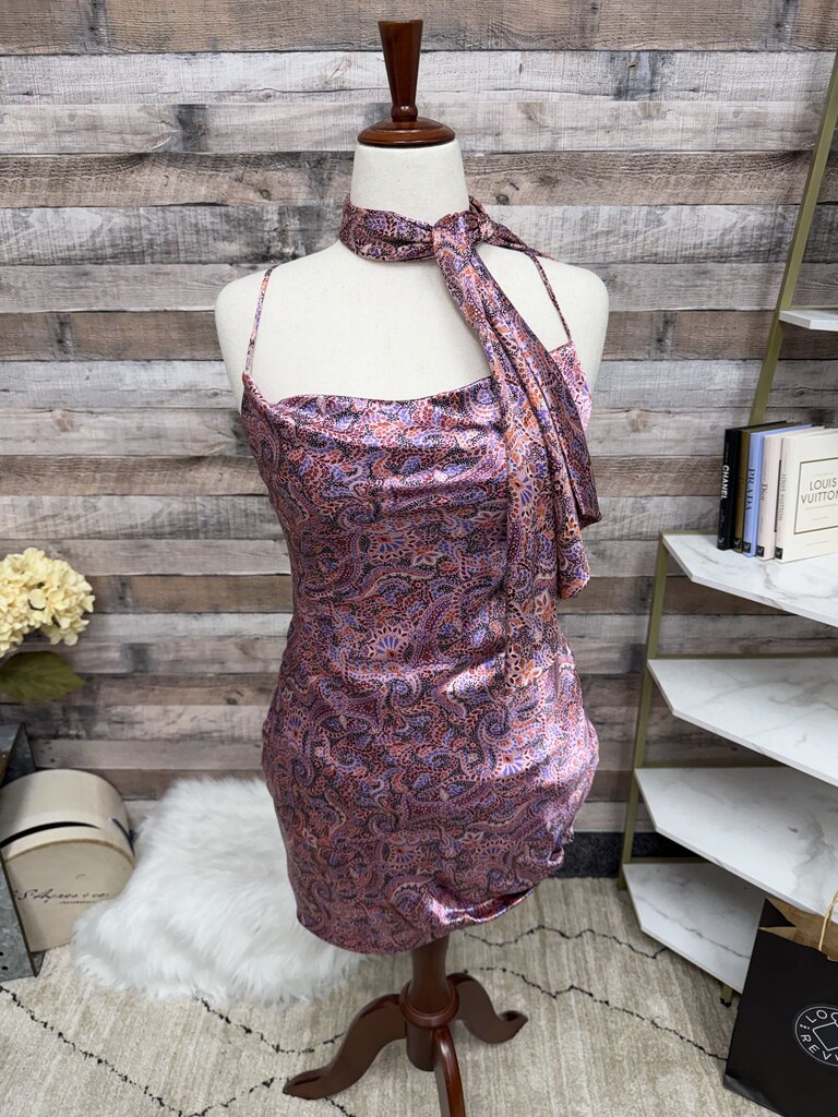 Cinq a Sept pink paisley mini dress NWT