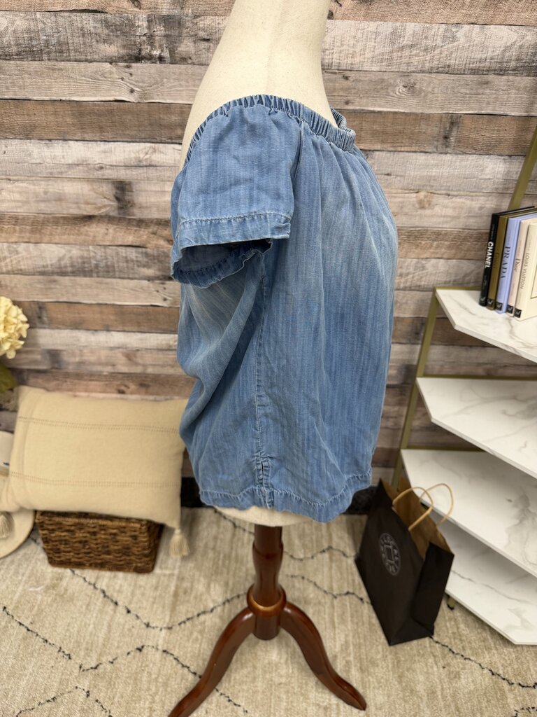 Cloth&Stone blue off the shoulder blouse Cloth & Stone Blue S women TOPS