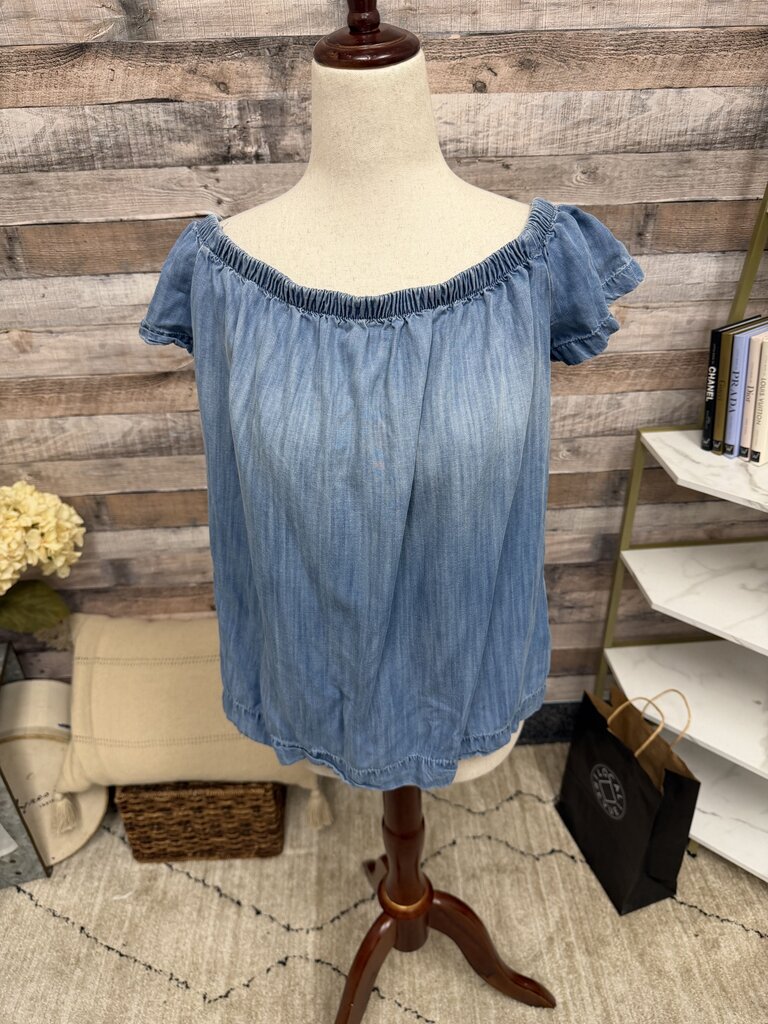 Cloth&Stone blue off the shoulder blouse Cloth & Stone Blue S women TOPS