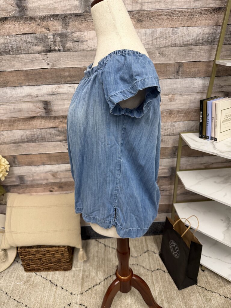 Cloth&Stone blue off the shoulder blouse Cloth & Stone Blue S women TOPS