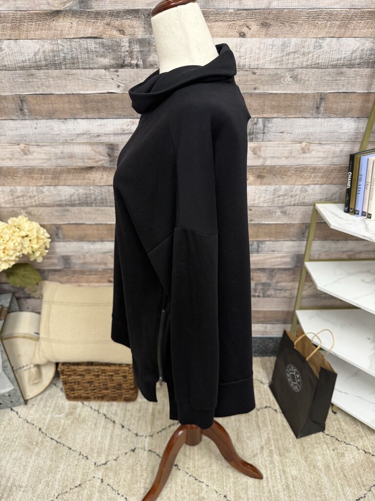Stylus black cowlneck sweatshirt with zip sides Stylus black S women TOPS