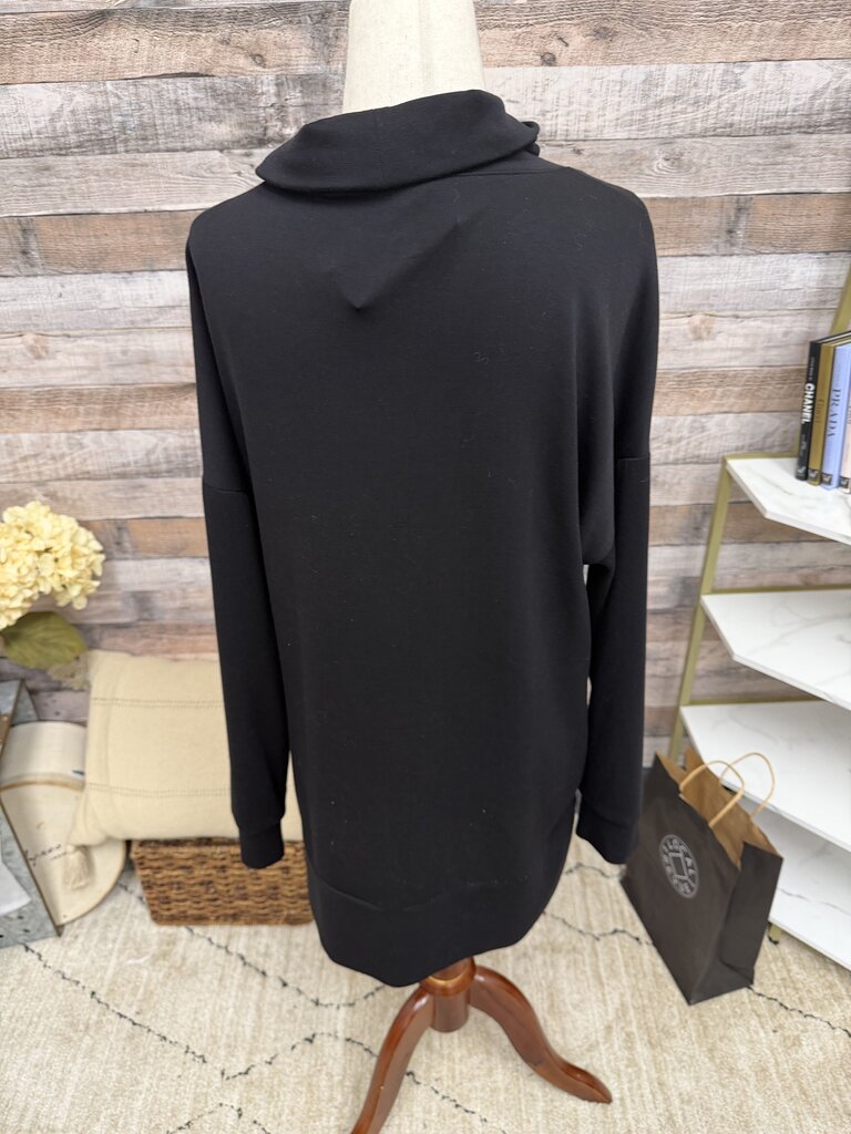 Stylus black cowlneck sweatshirt with zip sides Stylus black S women TOPS