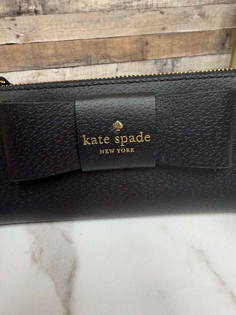 Kate Spade black leather wallet NWT