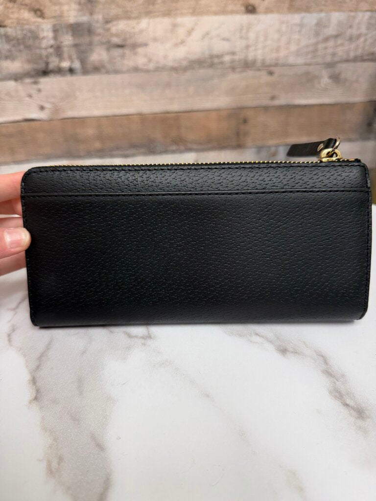 Kate Spade black leather wallet NWT