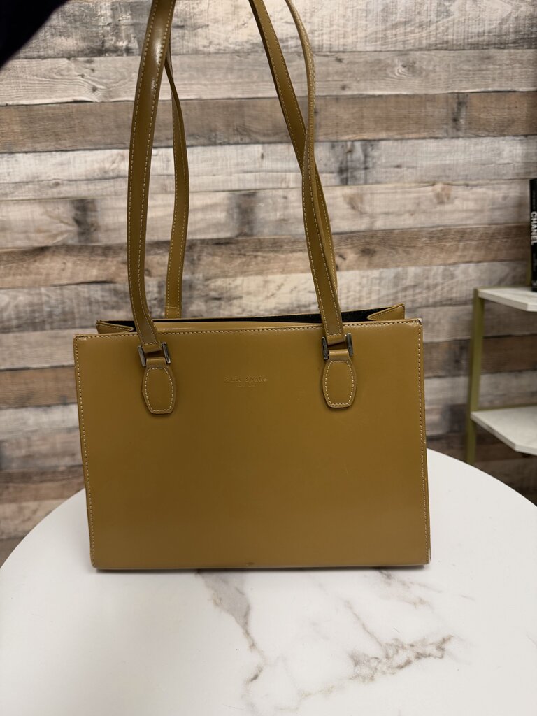 Kate Spade caramel leather structured tote