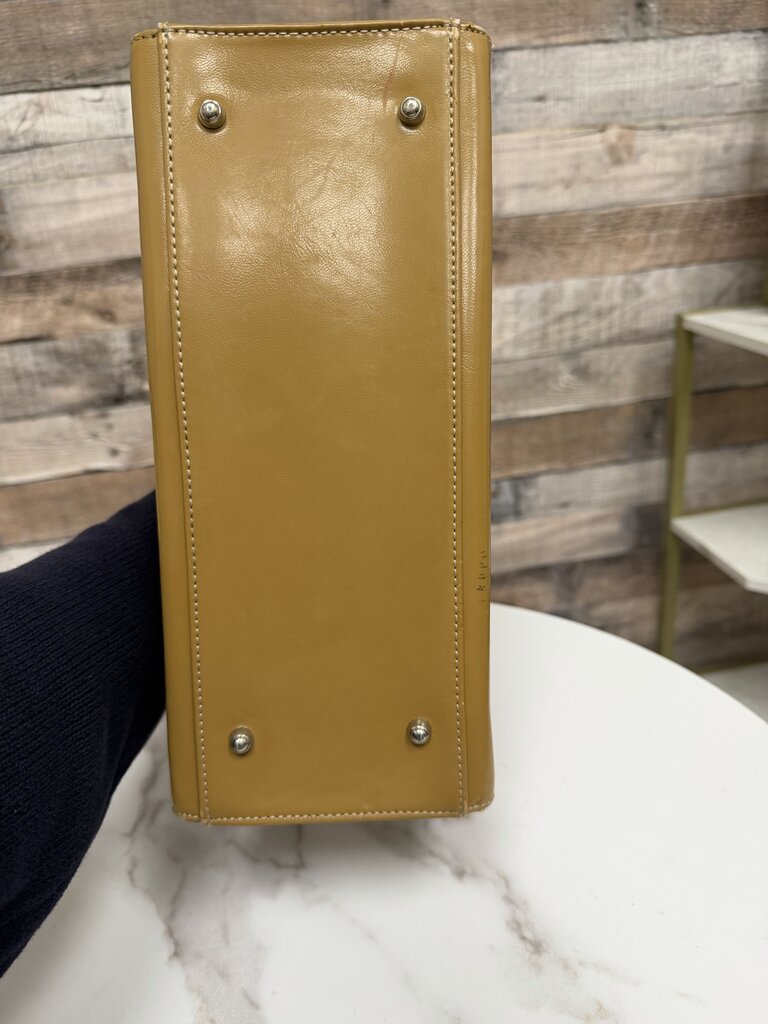 Kate Spade caramel leather structured tote
