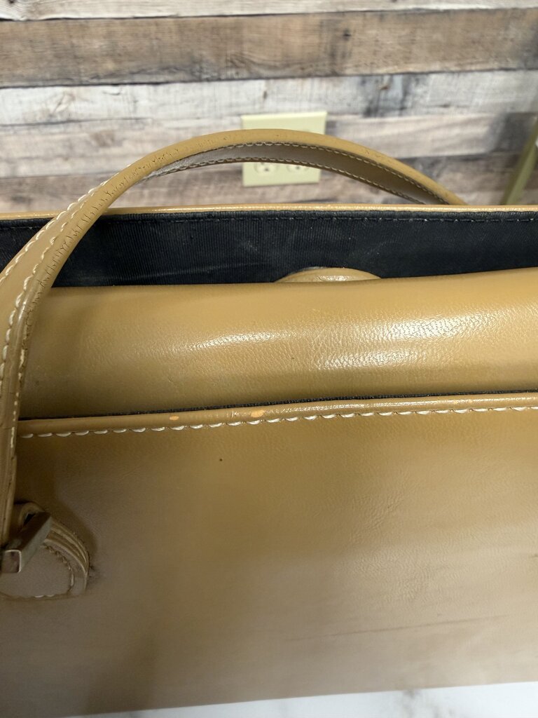Kate Spade caramel leather structured tote