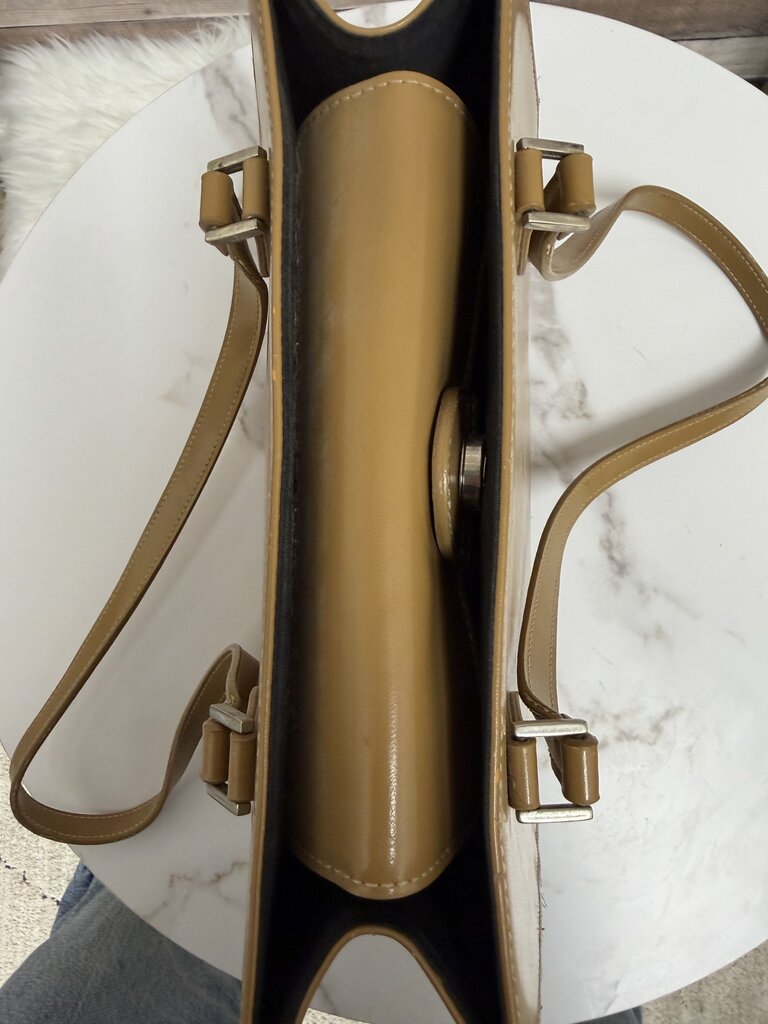 Kate Spade caramel leather structured tote