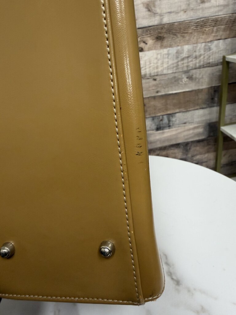 Kate Spade caramel leather structured tote