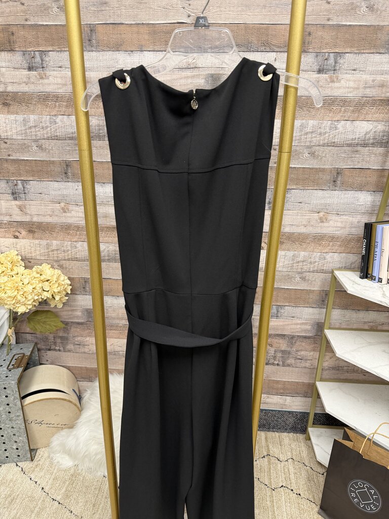 Tommy Hilfiger black sleeveless jumpsuit with tie waist