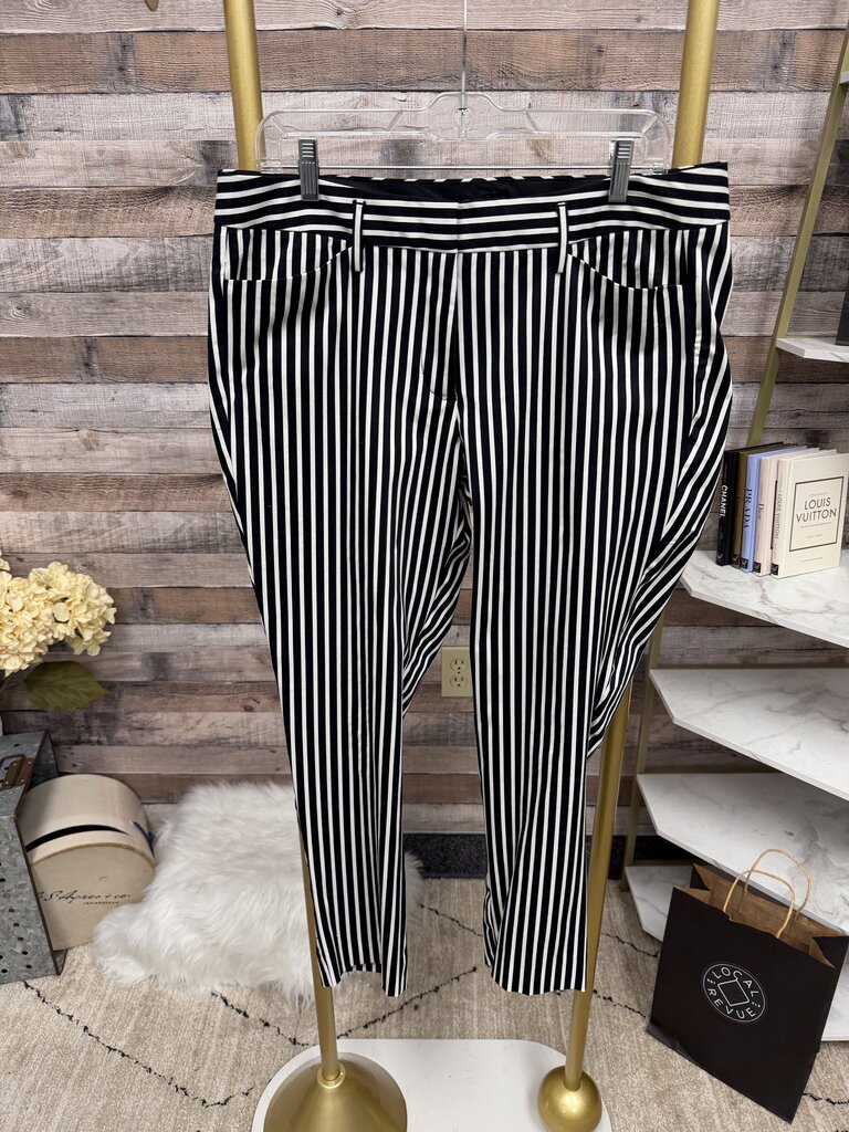 Worthington black with white strip ankle pant