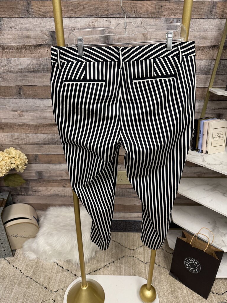 Worthington black with white strip ankle pant
