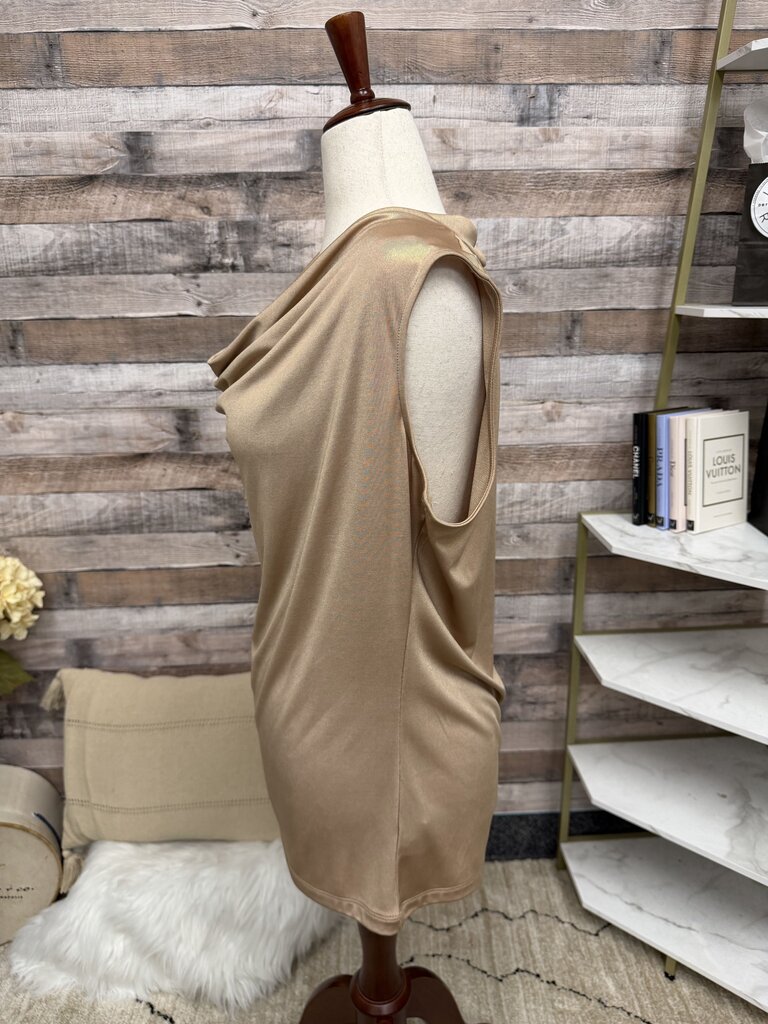 Worthington metallic gold cowl neck tank top