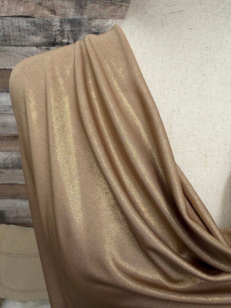 Worthington metallic gold cowl neck tank top